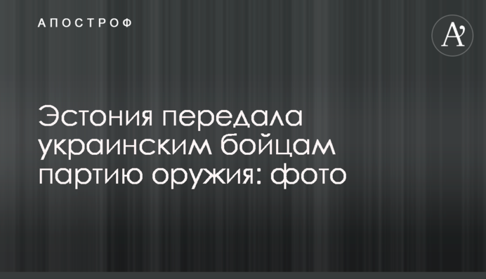 Естонія передала українським бійцям партію зброї: фото