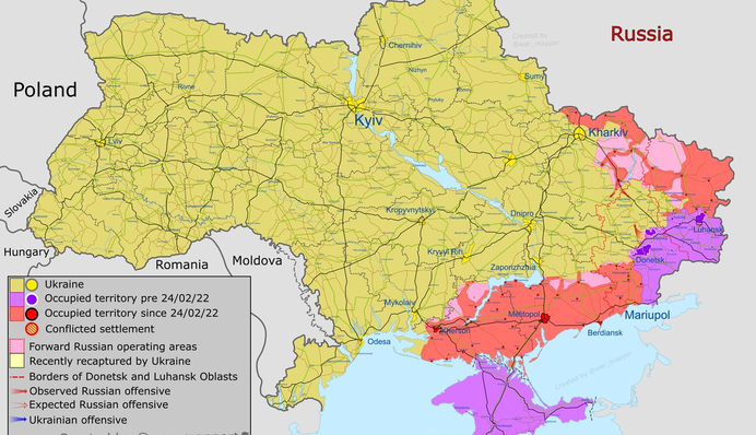 Где сейчас атакуют оккупанты: карта боев в Украине на утро 6 апреля