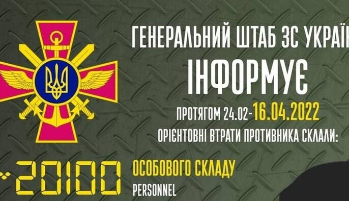 Понад 20 тисяч окупантів ніколи не побачать рідних: втрати Росії на війні в Україні на 16 квітня