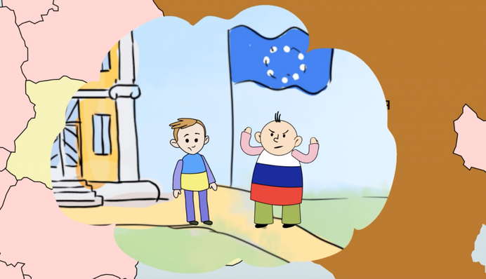 Бурятским школьникам на уроке показали мультик про Украину и разрушение Кремля: видео 