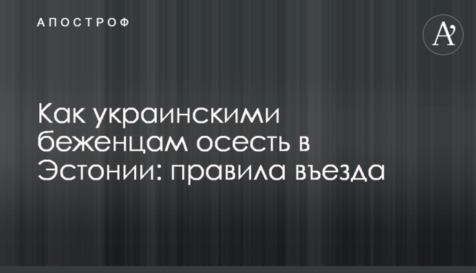 Як українськими біженцям осісти в Естонії: правила в'їзду