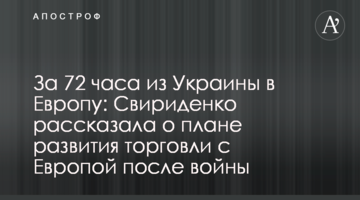 За 72 часа из Украины в Европу: Свириденко рассказала о плане развития торговли с Европой после войны