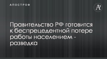 Правительство РФ готовится к беспрецедентной потере работы населением - разведка