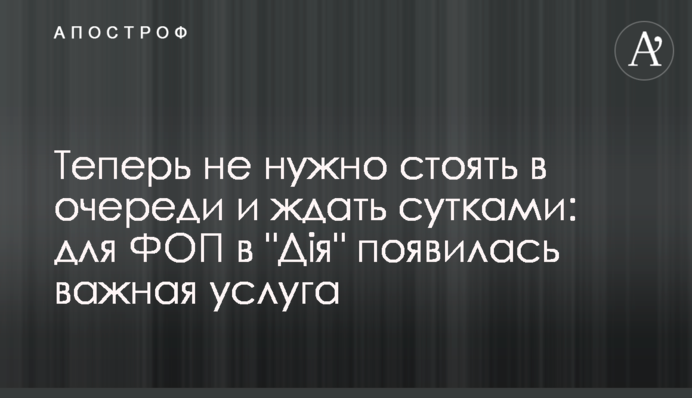 Теперь не нужно стоять в очереди и ждать сутками: для ФОП в 