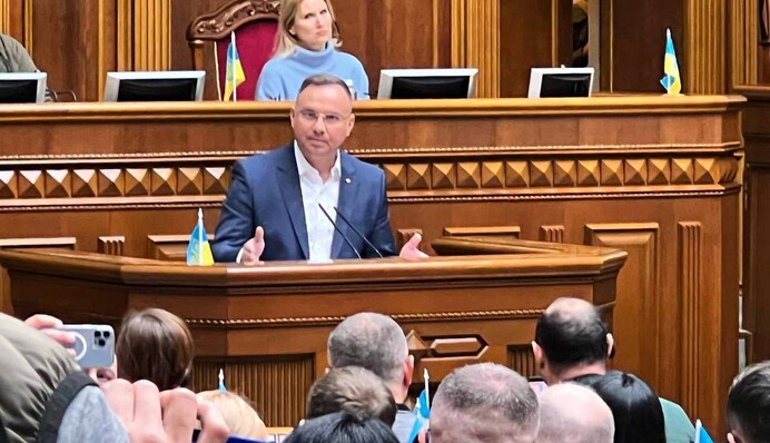 Дуда и Зеленский выступили в Раде: что они сказали