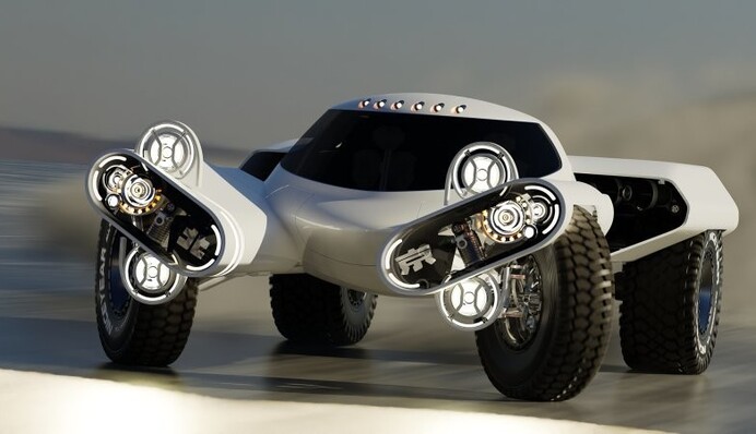 Машина майбутнього: китайський дизайнер розробив шалений електрокар для бездоріжжя