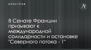 В Сенате Франции призывают к международной солидарности и остановке "Северного потока - 1"