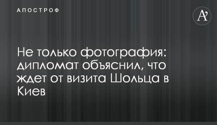 Не тільки фотографія: дипломат пояснив, що чекає від візиту Шольца до Києва