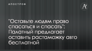 "Оставьте людям право спасаться и спасать": Палатный предлагает оставить растаможку авто бесплатной