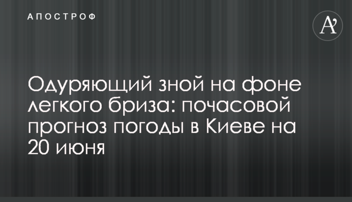 Неймовірна спека на тлі легкого бризу: погодинний прогноз погоди в Києві на 20 червня