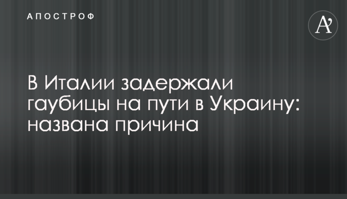 В Італії затримали гаубиці на шляху до України: названо причину
