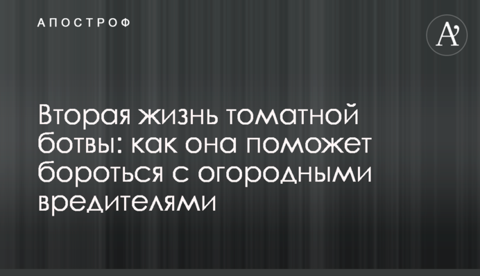 Вторая жизнь томатной ботвы: как она поможет бороться c огородными вредителями