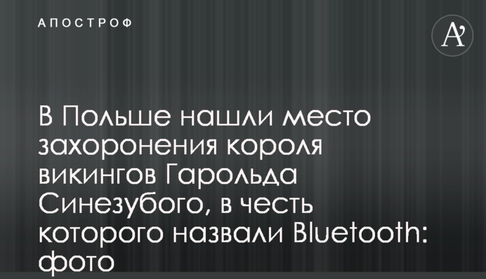В Польше нашли место захоронения короля викингов Гарольда Синезубого, в честь которого назвали Bluetooth: фото