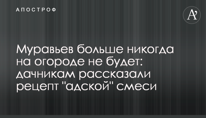Мурах більше ніколи на городі не буде: дачникам розповіли рецепт 