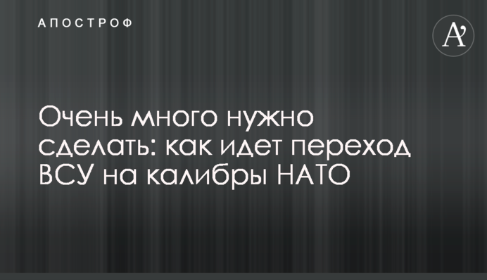 Дуже багато потрібно зробити: як триває перехід ЗСУ на калібри НАТО
