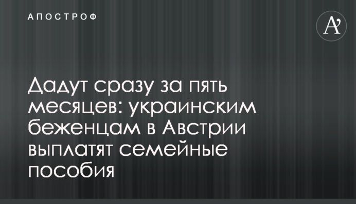 Дадут сразу за пять месяцев: украинским беженцам в Австрии выплатят семейные пособия
