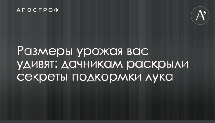 Размеры урожая вас удивят: дачникам раскрыли секреты подкормки лука