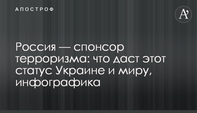 Росія — спонсор тероризму: що дасть цей статус Україні та світу, інфографіка