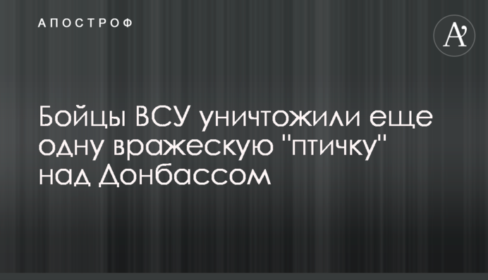 Бійці ЗСУ знищили ще одну ворожу 