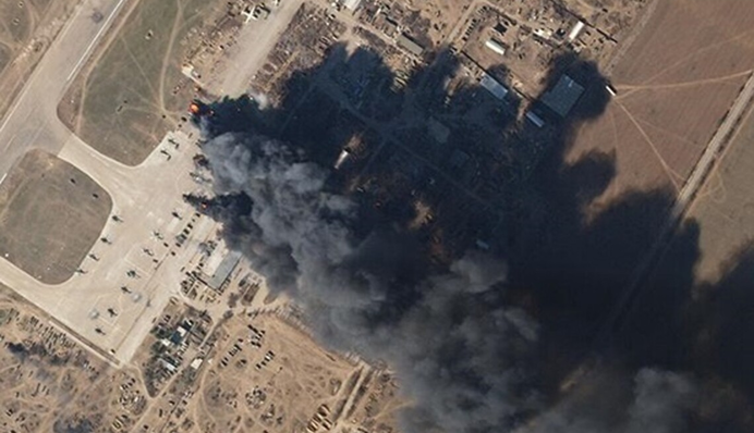 ВСУ еще раз ударили по базе оккупантов в Чернобаевке