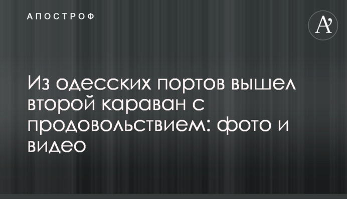 Из одесских портов вышел второй караван с продовольствием: фото и видео