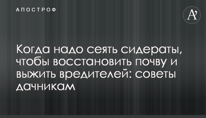 Коли треба сіяти сидерати, щоб відновити ґрунт та вижити шкідників: поради дачникам