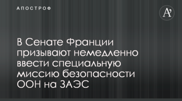 В Сенате Франции призывают немедленно ввести специальную миссию безопасности ООН на ЗАЭС