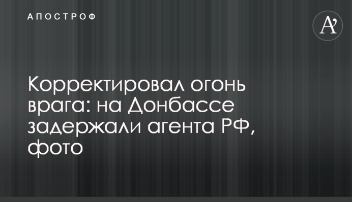 Коригував вогонь ворога: на Донбасі затримали агента РФ, фото