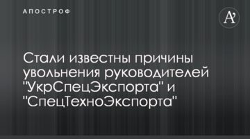 Стали известны причины увольнения руководителей "УкрСпецЭкспорта" и "СпецТехноЭкспорта"