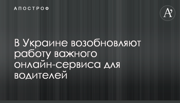В Украине возобновляют работу важного онлайн-сервиса для водителей