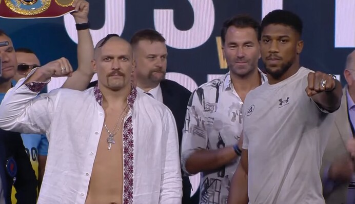 Різниця дуже велика: Усик програв Джошуа на вагах, але виграв битву поглядів - відео