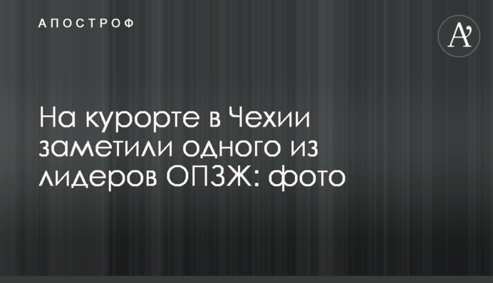 На курорте в Чехии заметили одного из лидеров ОПЗЖ: фото