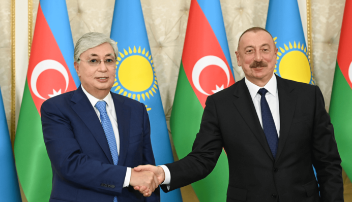 Ни слова по – русски, но все понятно: лидеры Казахстана и Азербайджана провели переговоры, видео