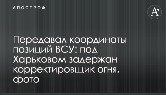 Передавал координаты позиций ВСУ: под Харьковом задержан корректировщик огня, фото