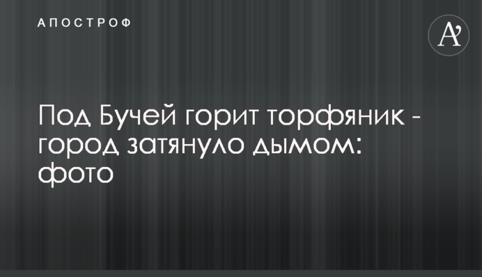 Под Бучей горит торфяник - город затянуло дымом: фото