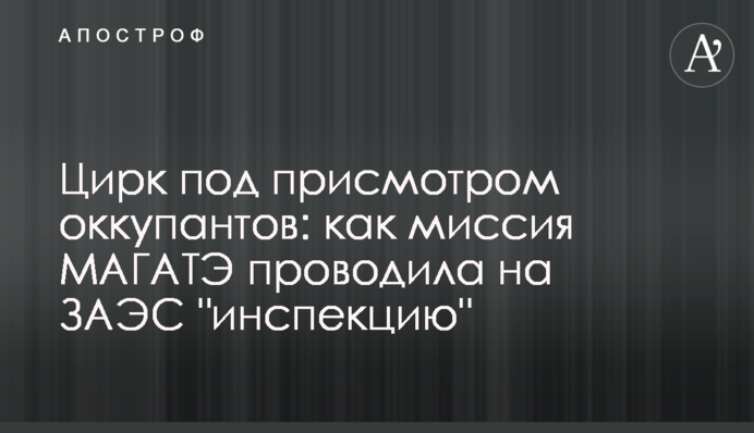 Цирк под присмотром оккупантов: как миссия МАГАТЭ проводила на ЗАЭС 