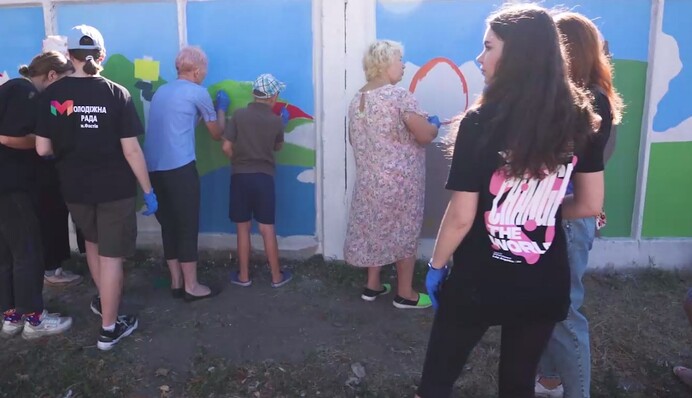 Україна в серці кожного – на Київщині створили оригінальний мурал