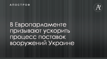 В Европарламенте призывают ускорить процесс поставок вооружений Украине