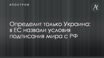 Визначить лише Україна: у ЄС назвали умови підписання миру з РФ
