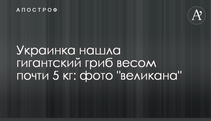 Украинка нашла гигантский гриб весом почти 5 кг: фото 