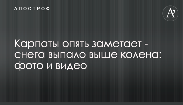 Карпаты опять заметает - снега выпало выше колена: фото и видео