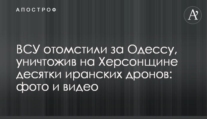 ЗСУ помстилися за Одесу, знищивши на Херсонщині десятки іранських дронів: фото та відео