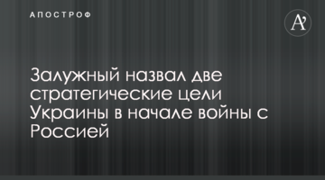 Залужний назвав дві стратегічні цілі України на початку війни з Росією