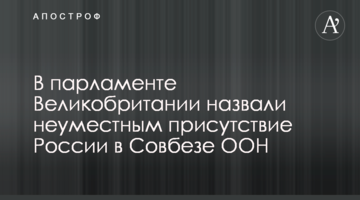 В парламенте Великобритании назвали неуместным присутствие России в Совбезе ООН