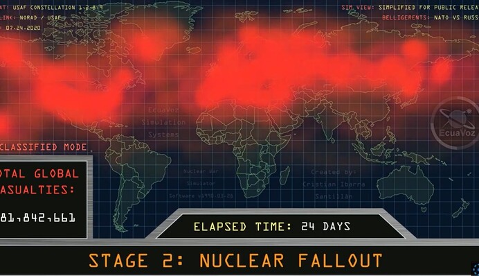 Погибнет более 500 млн людей: видеосимуляция ядерной войны между НАТО и Россией