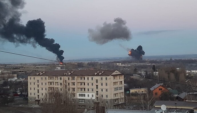 Ракетные удары по Киеву: появилось видео момента двух 