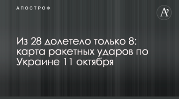 Из 28 долетело только 8: карта ракетных ударов по Украине 11 октября