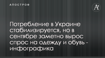 Потребление в Украине стабилизируется, но в сентябре заметно вырос спрос на одежду и обувь - инфографика