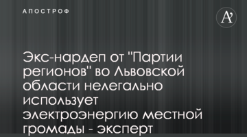 Екснардеп від "Партії регіонів" на Львівщині нелегально використовує електроенергію місцевої громади - експерт