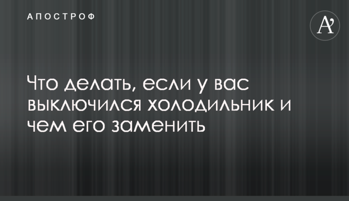 Что делать, если у вас выключился холодильник и чем его заменить